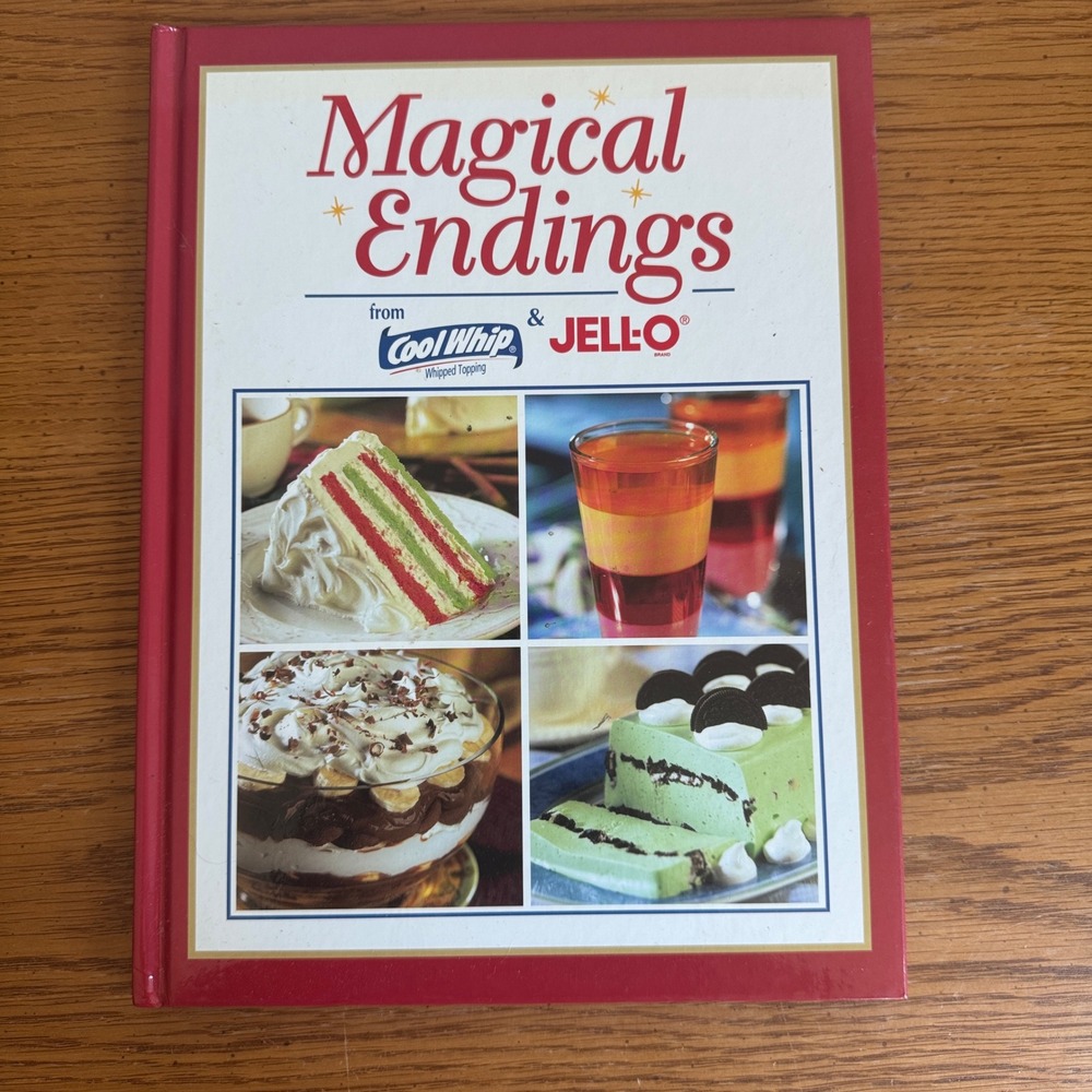 Magical Endings Cool Whip & Jell-O Dessert Cookbook Hardcover 2002